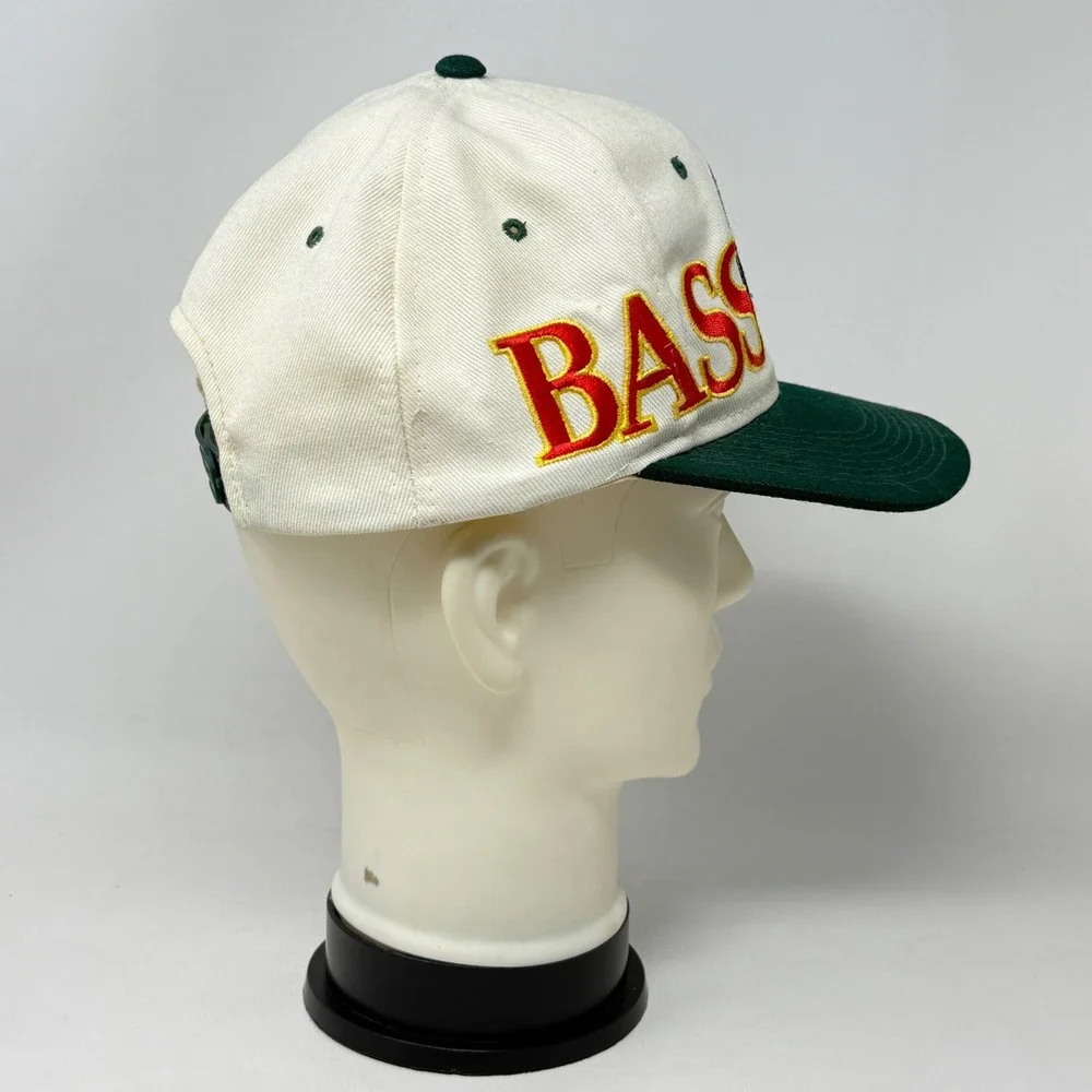 Vintage 90s Bass Pro Giant Logo Embroidered Snapback Hat Youngan Wool Button